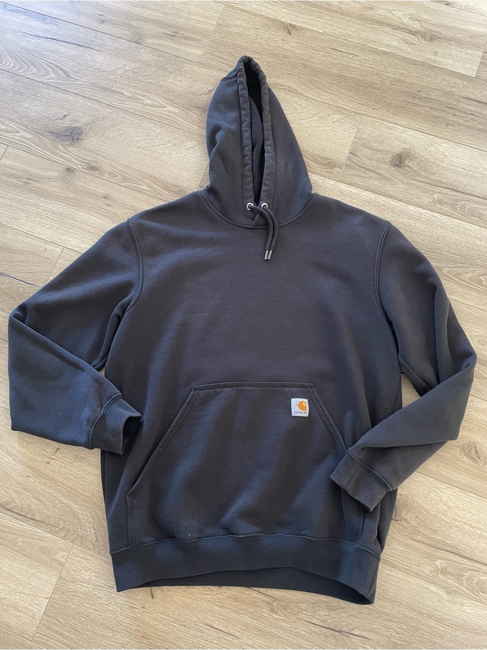 Vintage Carhartt k122 original fit mid weight hoodie made Mexico M black